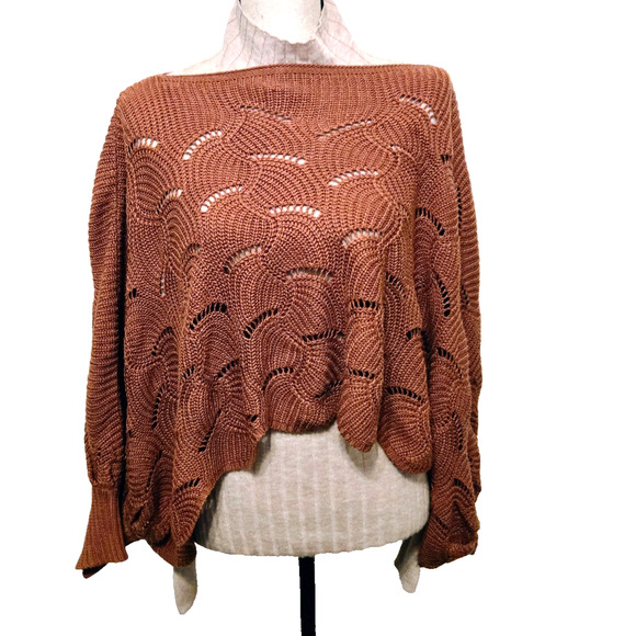 Moon & Madison woman’s orange knitted sweater Size M - Picture 2 of 14